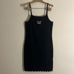 Wild Fable black dress with butterfly, size L.